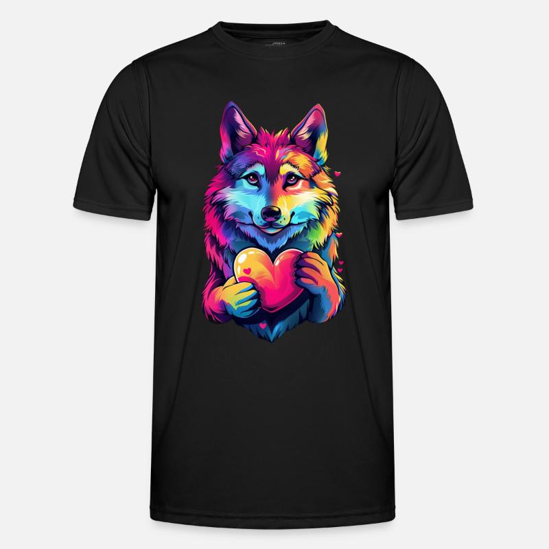 Wolf - Men's Functional T-Shirt - black