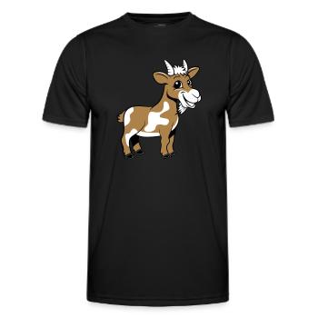 Goat moaning smiles - Men's Functional T-Shirt - black - Front - AI Model Male 178 dark (178cm)