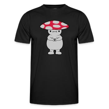 Thick sweet mushroom - Men's Functional T-Shirt - black - Front - AI Model Male 178 dark (178cm)