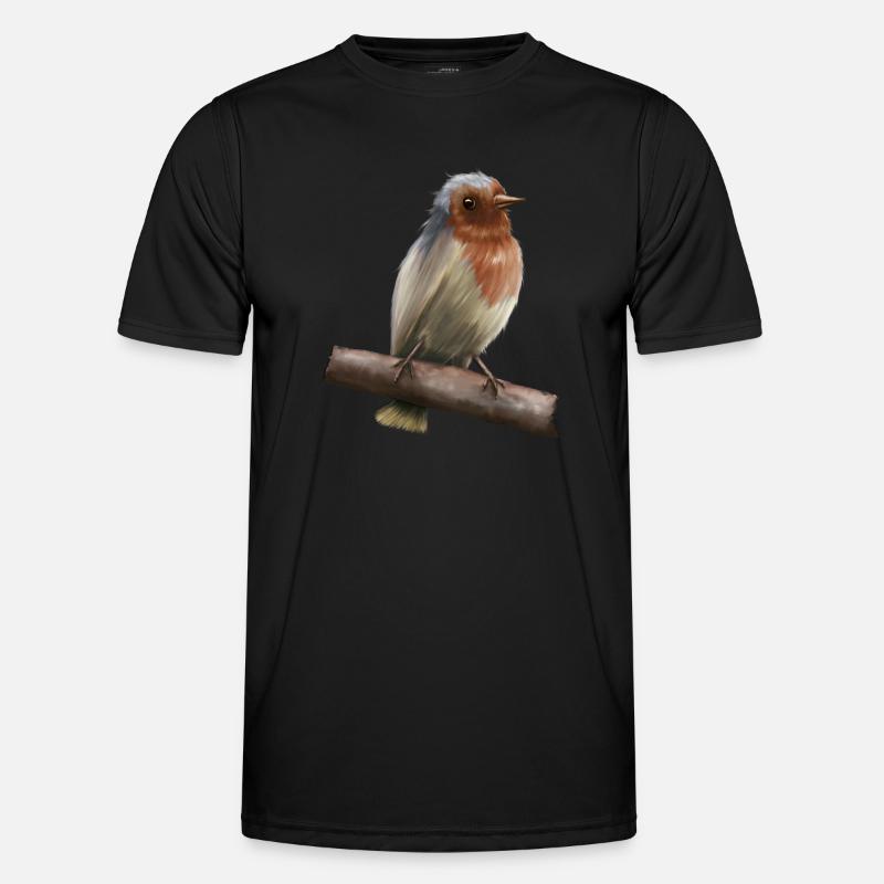 Rotkehlchen Männer Funktions-T-Shirt
