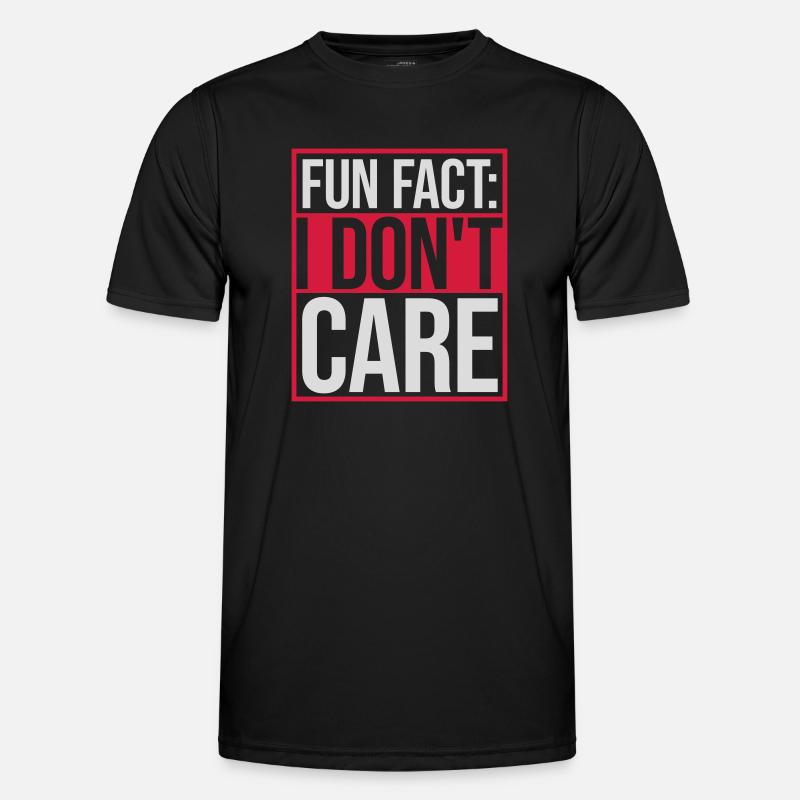 I don't care fact - Men's Functional T-Shirt - black