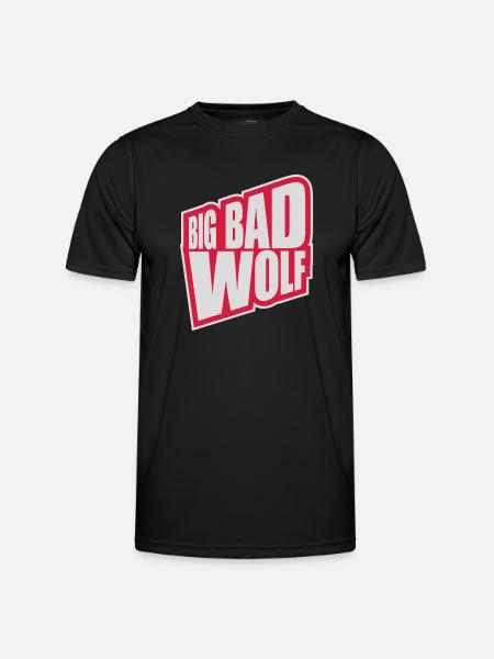 big bad wolf quote - Men's Functional T-Shirt - black