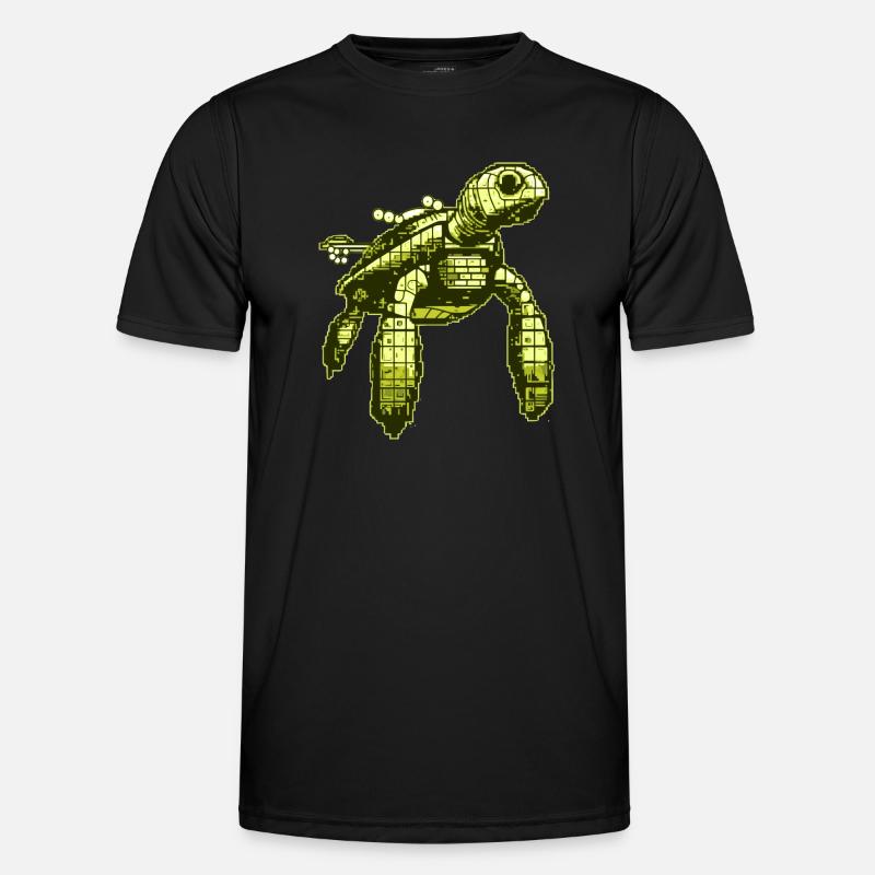 Video Game 8 Bit Turtle - Men's Functional T-Shirt - black