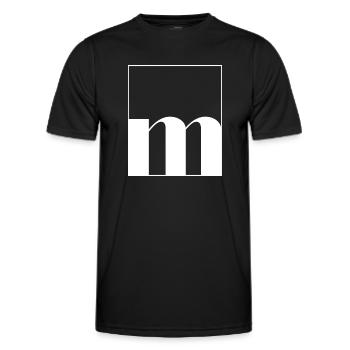 Lettre alphabet m - T-shirt sport Homme - noir - Devant - AI Model Male 178 dark (178cm)