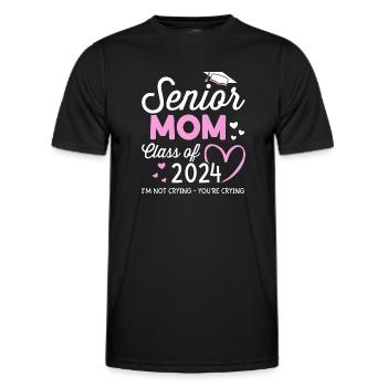 Proud senior mom 2024 graduation class senior - Men's Functional T-Shirt - black - Front - AI Model Male 178 dark (178cm)