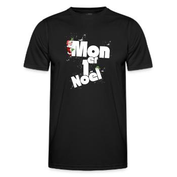 Mon premier Noel - T-shirt sport Homme - noir - Devant - AI Model Male 178 dark (178cm)