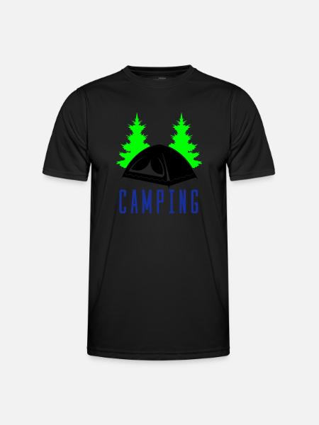 camping - Männer Funktions-T-Shirt - Schwarz
