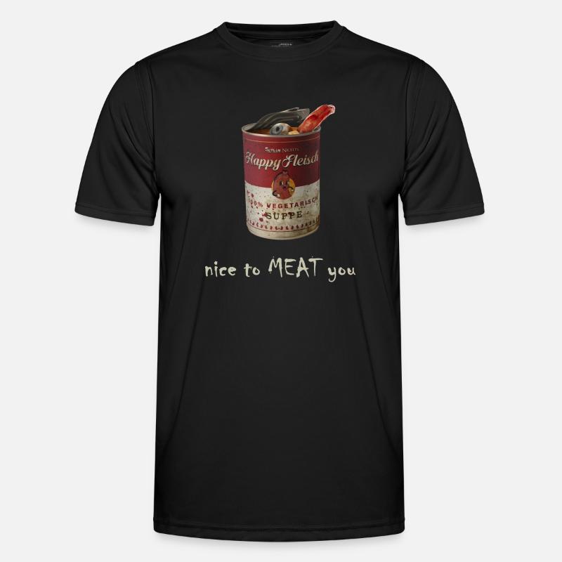 Happy Fleisch Dose - Nice to MEATyou Männer Funktions-T-Shirt