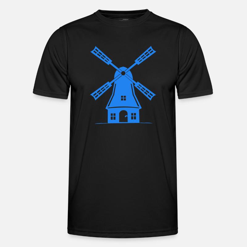 windmühle mühle Männer Funktions-T-Shirt