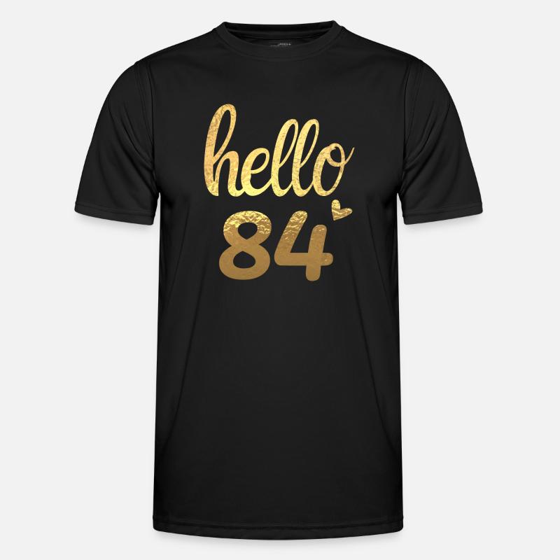 Hello 84 gold - Men's Functional T-Shirt - black