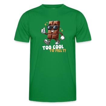 Barre de chocolat fraîche - T-shirt sport Homme - vert - Devant - AI Model Male 178 dark (178cm)