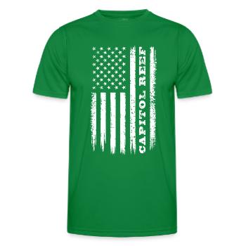 Drapeau USA Capitol Reef National Park Cadeau - T-shirt sport Homme - vert - Devant - AI Model Male 178 dark (178cm)