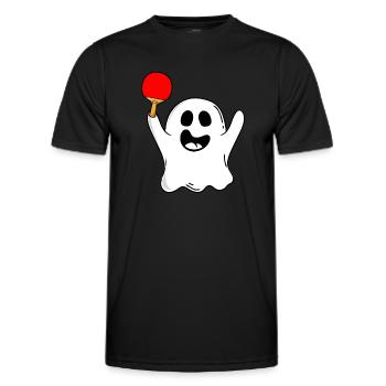 table tennis ping pong table tennis for halloween - Men's Functional T-Shirt - black - Front - AI Model Male 178 dark (178cm)