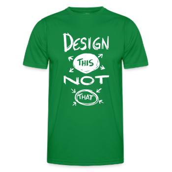 Design This Not That - Men's Functional T-Shirt - kelly green - Front - AI Model Male 178 dark (178cm)
