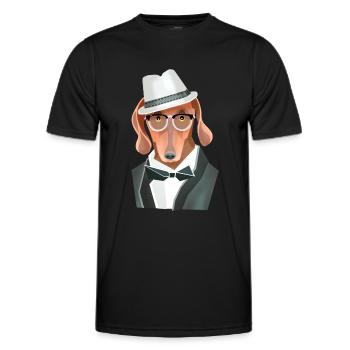 Toby Chic - Männer Funktions-T-Shirt - Schwarz - Vorne - AI Model Male 178 dark (178cm)