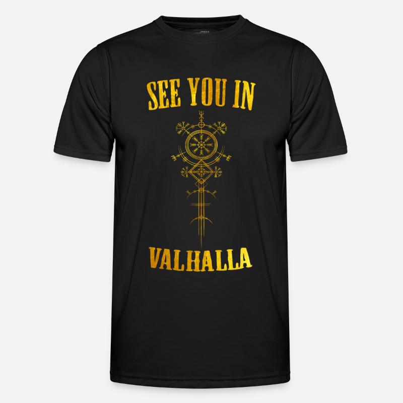 Viking Runes Nordic Valhalla Men's Functional T-Shirt