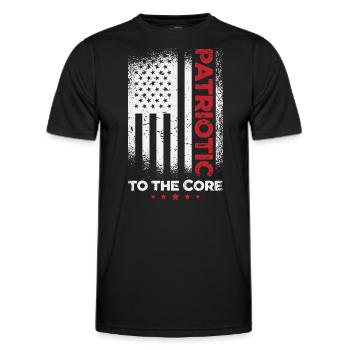 Patriotism American Flag Independence Day - Men's Functional T-Shirt - black - Front - AI Model Male 178 dark (178cm)