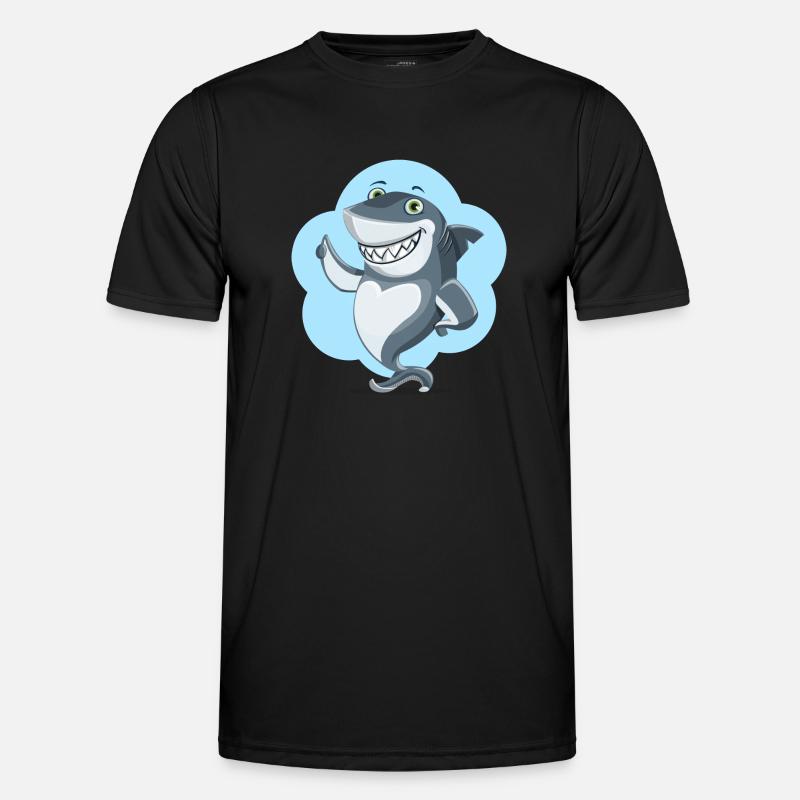 funny shark - Men's Functional T-Shirt - black