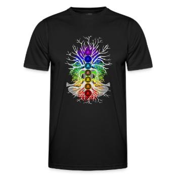 Chakra Harmony - Men's Functional T-Shirt - black - Front - AI Model Male 178 dark (178cm)