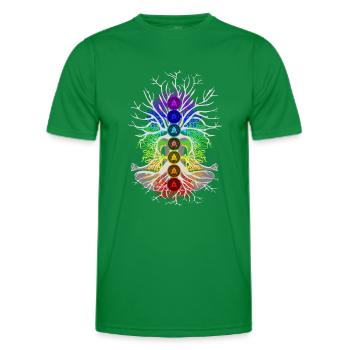 Chakra Harmony - Men's Functional T-Shirt - kelly green - Front - AI Model Male 178 dark (178cm)