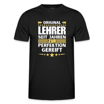 Teachers Matured to Perfection - Men's Functional T-Shirt - black - Front - AI Model Male 178 dark (178cm)