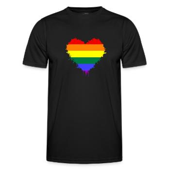 LGBT - Männer Funktions-T-Shirt - Schwarz - Vorne - AI Model Male 178 dark (178cm)