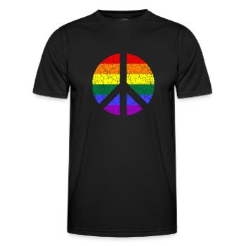 LGBTQ Love Pride CSD - Männer Funktions-T-Shirt - Schwarz - Vorne - AI Model Male 178 dark (178cm)