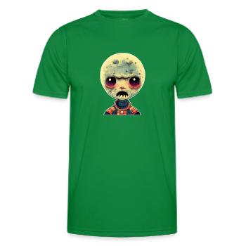 Zombie de l’espace - T-shirt sport Homme - vert - Devant - AI Model Male 178 dark (178cm)
