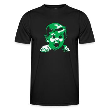 Fille effrayée - T-shirt sport Homme - noir - Devant - AI Model Male 178 dark (178cm)
