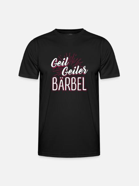 BÄRBEL - geiler - Männer Funktions-T-Shirt - Schwarz
