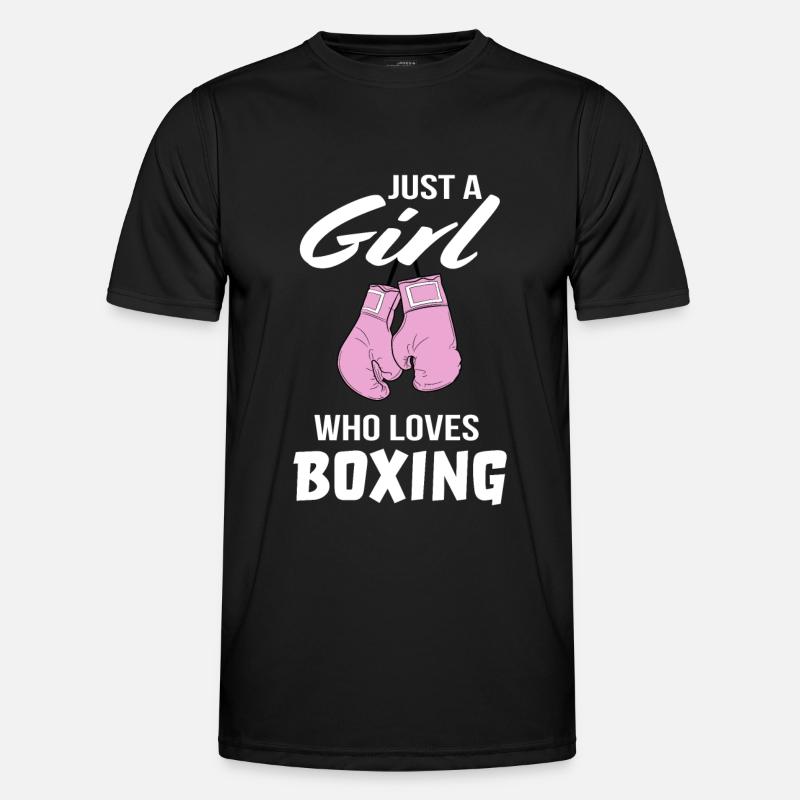 Boxen Mädchen Kickboxerin Boxerin Geschenk - Männer Funktions-T-Shirt - Schwarz