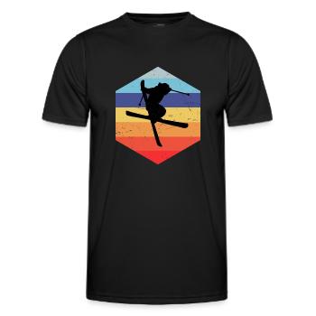 Slopestyle Femmes Freestyle Ski Freestyle - T-shirt sport Homme - noir - Devant - AI Model Male 178 dark (178cm)