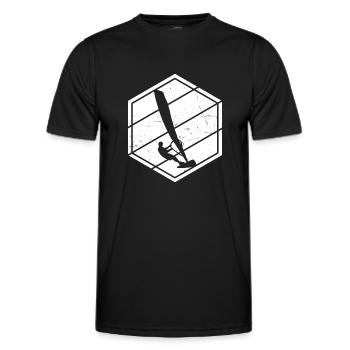 Surfeur Homme Surf Windsurf Windsurf Windsurf Windsurf - T-shirt sport Homme - noir - Devant - AI Model Male 178 dark (178cm)