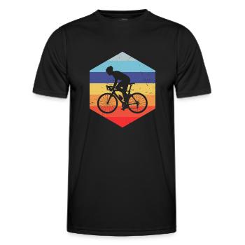 Vélo de route féminin Cyclisme de route Vélo de route Cyclisme de route Cyclisme de route - T-shirt sport Homme - noir - Devant - AI Model Male 178 dark (178cm)