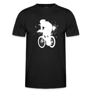 Vélo de route vélo de route pour hommes vélo de course cycliste de course - T-shirt sport Homme - noir - Devant - AI Model Male 178 dark (178cm)