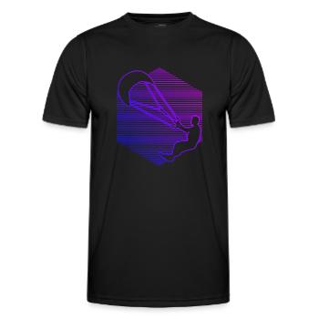 Kitesurf Hommes Kitesurf kitesurf kitesurf - T-shirt sport Homme - noir - Devant - AI Model Male 178 dark (178cm)