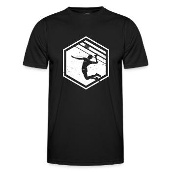 Volley Volleyball Volleyball Player - Men's Functional T-Shirt - black - Front - AI Model Male 178 dark (178cm)