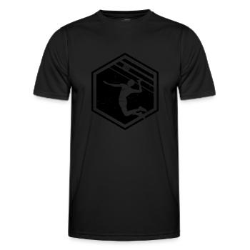 Volley Volleyballspielen Volleyballspieler - Männer Funktions-T-Shirt - Schwarz - Vorne - AI Model Male 178 dark (178cm)