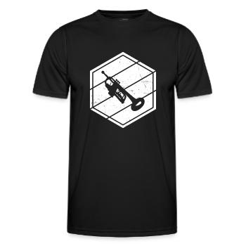 Trompettes Trompettes Hommes Trompettes Jouant de Trompette - T-shirt sport Homme - noir - Devant - AI Model Male 178 dark (178cm)