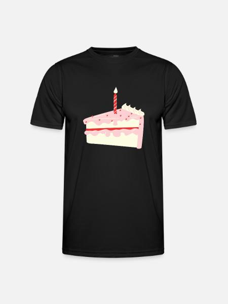 Birthday Cake - Männer Funktions-T-Shirt - Schwarz