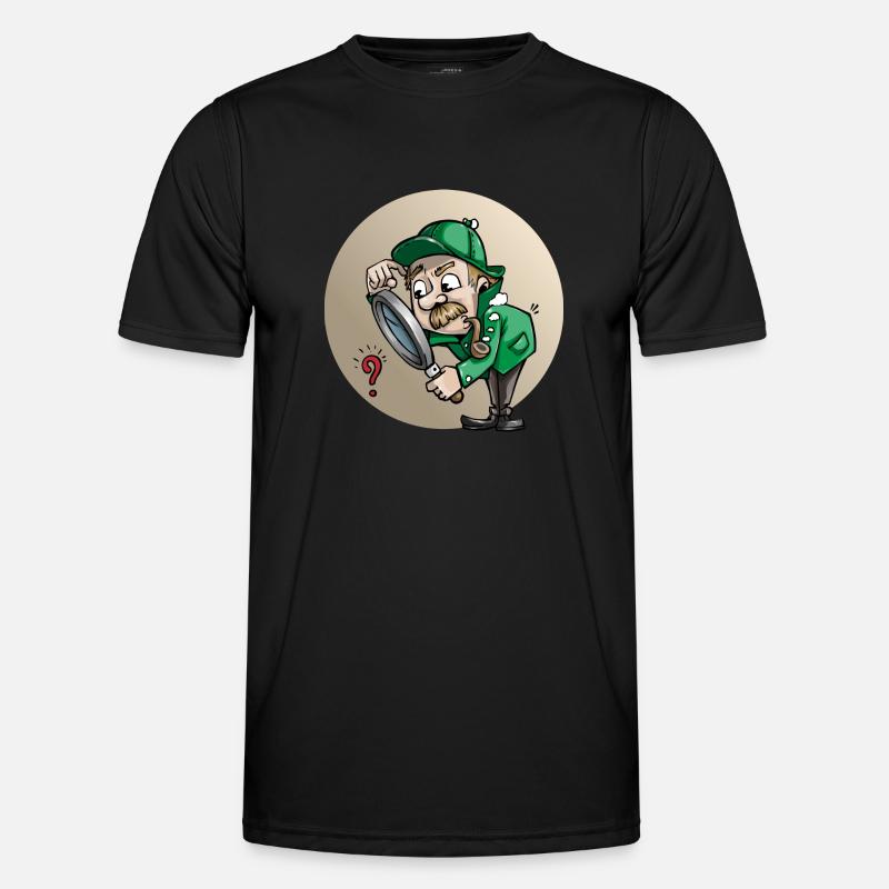 Detectiv - Männer Funktions-T-Shirt - Schwarz