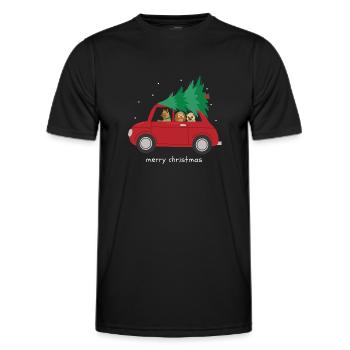 Joyeux Noël - T-shirt sport Homme - noir - Devant - AI Model Male 178 dark (178cm)