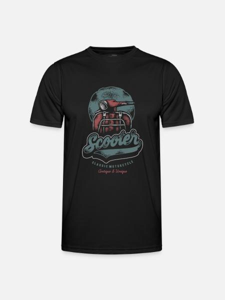 Sommer - Rollerfahrer - Spanienfeeling - Männer Funktions-T-Shirt - Schwarz