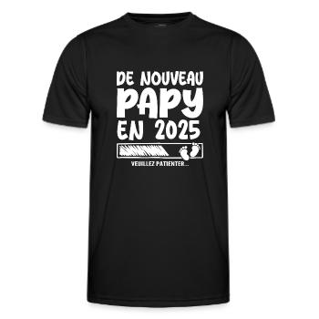 2025 wieder Opa - Männer Funktions-T-Shirt - Schwarz - Vorne - AI Model Male 178 dark (178cm)