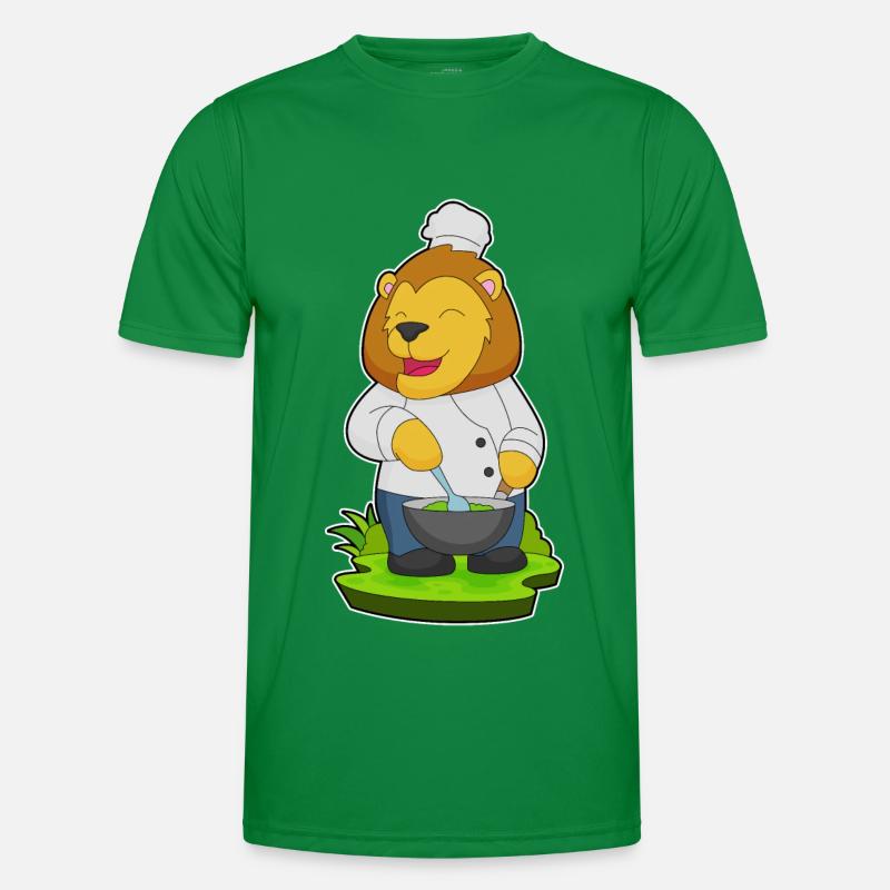 Lion Chef Hat Men's Functional T-Shirt