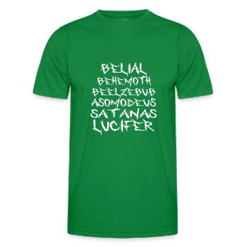 Satan Luzifer | Gothic Grunge Okkulte Ästhetik - Männer Funktions-T-Shirt - Kelly Green - Vorne - AI Model Male 178 dark (178cm)