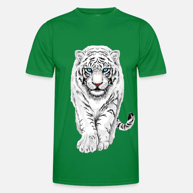 Weißer Tiger Männer Funktions-T-Shirt