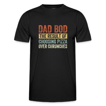 Dad Bod Papa Bierbauch Vatertag - Männer Funktions-T-Shirt - Schwarz - Vorne - AI Model Male 178 dark (178cm)