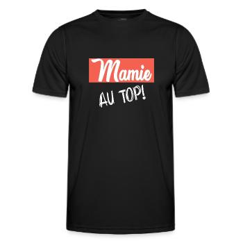 OMA. MUTTERTAG. ALLES GUTE ZUM GEBURTSTAG OMA. ICH LIEBE DICH - Männer Funktions-T-Shirt - Schwarz - Vorne - AI Model Male 178 dark (178cm)
