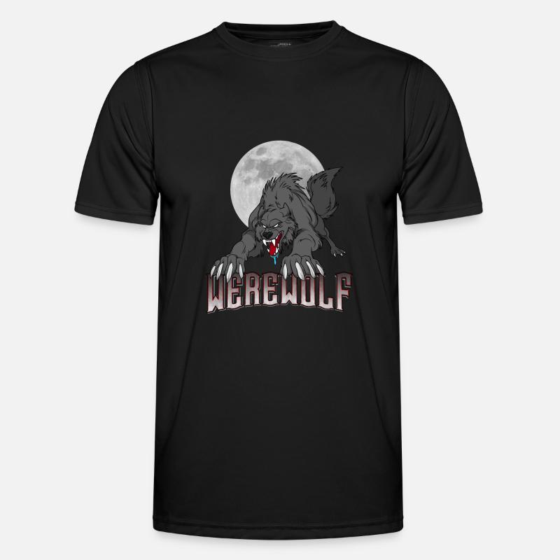 Werwolf Monster Halloween Vollmond Geschenkidee Männer Funktions-T-Shirt